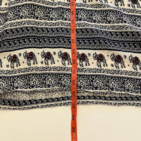 Vermont Country Store Maxi Dress 3X Button Lightweight Paisley Boho Elephant - Picture 12 of 12